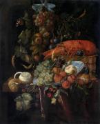 Картина Натюрморт с фруктами и омаром, Ян Давидс де Хем