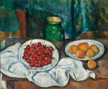 Картина Натюрморт з вишнями і абрикосами, Поль Сезанн