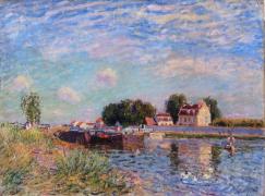 Картина The Canal at Saint-Mammes, Альфред Сіслей